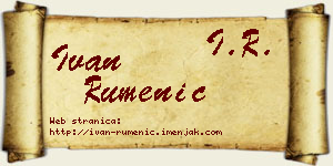 Ivan Rumenić vizit kartica